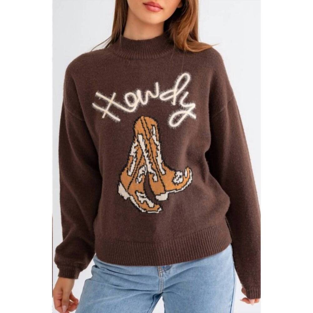 NEW SHEWIN howdy sweater in coffee